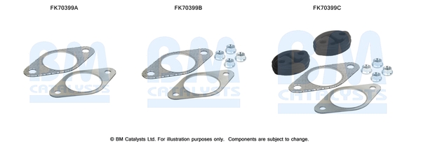 Uitlaat montageset Bm Catalysts FK70399