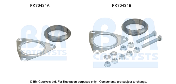 Uitlaat montageset Bm Catalysts FK70434