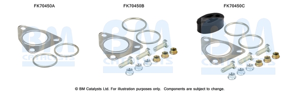 Uitlaat montageset Bm Catalysts FK70450