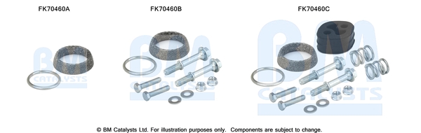 Uitlaat montageset Bm Catalysts FK70460