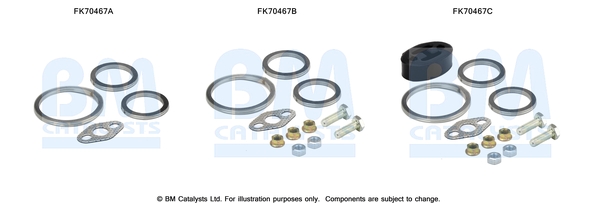 Uitlaat montageset Bm Catalysts FK70467