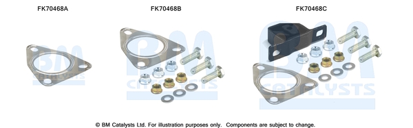 Uitlaat montageset Bm Catalysts FK70468