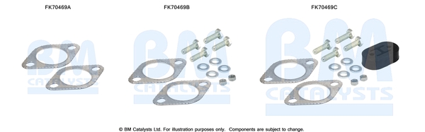 Uitlaat montageset Bm Catalysts FK70469