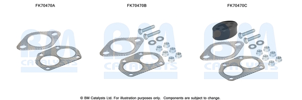 Uitlaat montageset Bm Catalysts FK70470