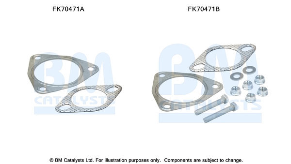 Uitlaat montageset Bm Catalysts FK70471