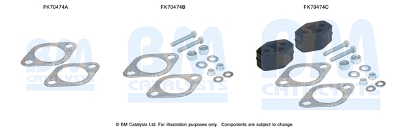 Uitlaat montageset Bm Catalysts FK70474