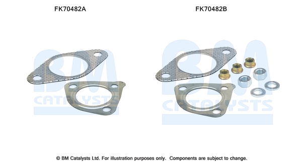 Uitlaat montageset Bm Catalysts FK70482