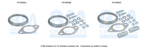 Uitlaat montageset Bm Catalysts FK70502