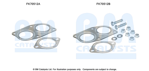 Uitlaat montageset Bm Catalysts FK70512