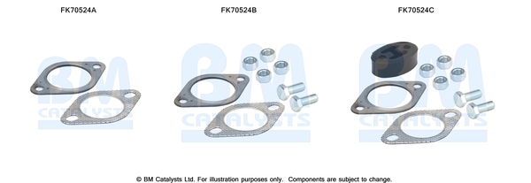 Uitlaat montageset Bm Catalysts FK70524