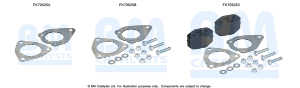 Uitlaat montageset Bm Catalysts FK70525