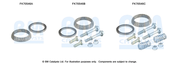 Bm Catalysts Uitlaat montageset FK70546