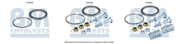 Uitlaat montageset Bm Catalysts FK70552