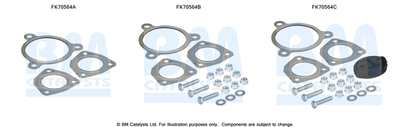 Uitlaat montageset Bm Catalysts FK70564