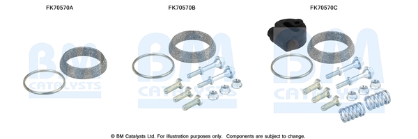 Uitlaat montageset Bm Catalysts FK70570