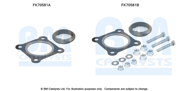 Uitlaat montageset Bm Catalysts FK70581