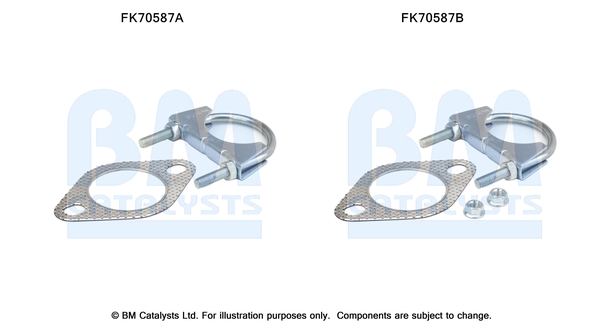 Uitlaat montageset Bm Catalysts FK70587