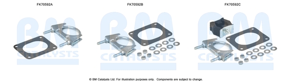 Uitlaat montageset Bm Catalysts FK70592