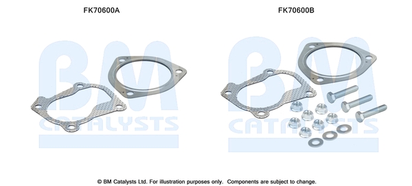 Uitlaat montageset Bm Catalysts FK70600