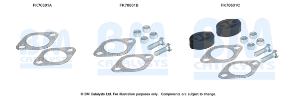 Uitlaat montageset Bm Catalysts FK70601