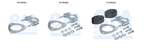 Uitlaat montageset Bm Catalysts FK70640