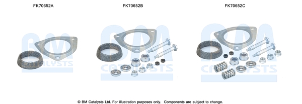 Uitlaat montageset Bm Catalysts FK70652