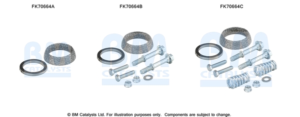 Uitlaat montageset Bm Catalysts FK70664