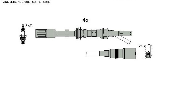 Bougiekabelset Hitachi 134134