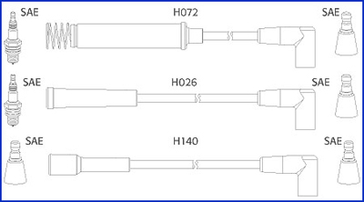 Bougiekabelset Hitachi 134202