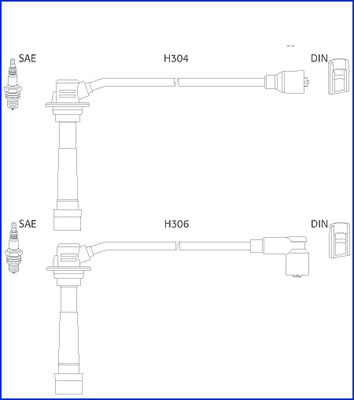 Bougiekabelset Hitachi 134242