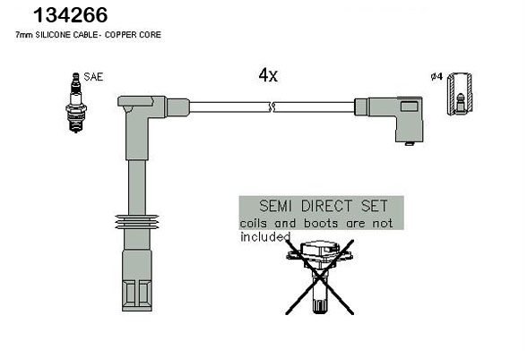 Bougiekabelset Hitachi 134266