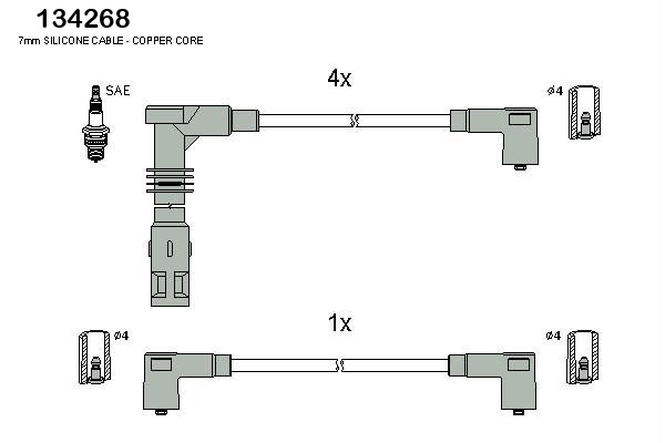 Bougiekabelset Hitachi 134268