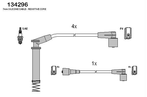 Bougiekabelset Hitachi 134296