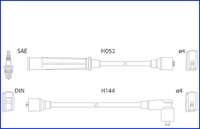 Bougiekabelset Hitachi 134312