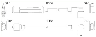 Bougiekabelset Hitachi 134366