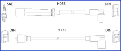 Bougiekabelset Hitachi 134438