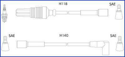 Hitachi Bougiekabelset 134471