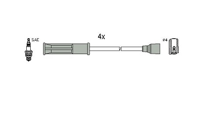 Bougiekabelset Hitachi 134516