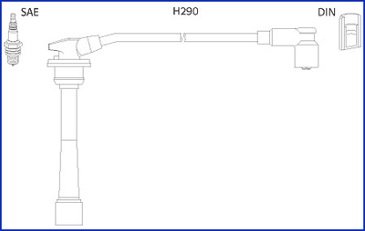 Bougiekabelset Hitachi 134528