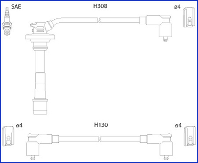 Bougiekabelset Hitachi 134562