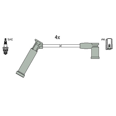 Bougiekabelset Hitachi 134677