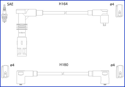 Bougiekabelset Hitachi 134700