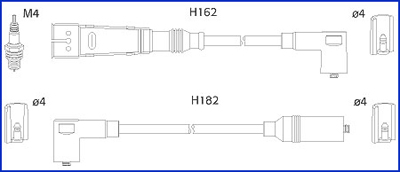 Bougiekabelset Hitachi 134701