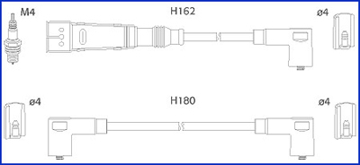 Bougiekabelset Hitachi 134715