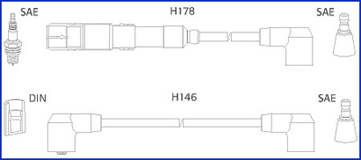 Bougiekabelset Hitachi 134755