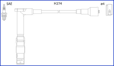 Bougiekabelset Hitachi 134775