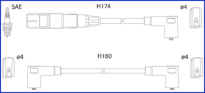 Bougiekabelset Hitachi 134808