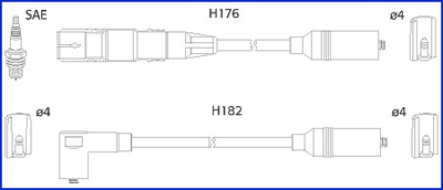 Bougiekabelset Hitachi 134817