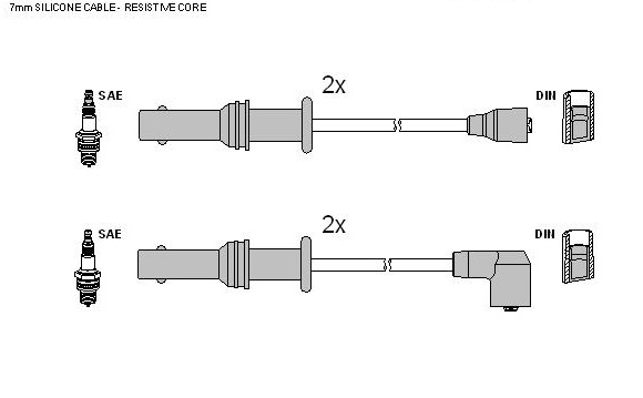 Hitachi Bougiekabelset 134847