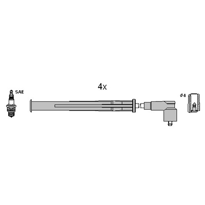 Hitachi Bougiekabelset 134956